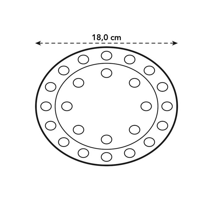 floorprotector round 18cm transparent